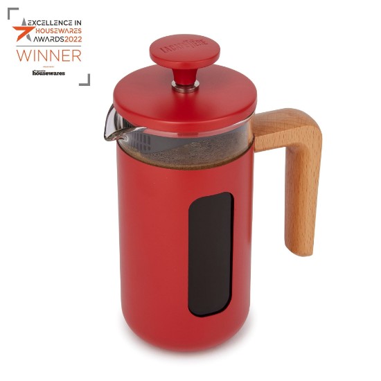 Coffee maker, made from borosilicate glass, 350 ml, "Pisa", Red - La Cafetiere