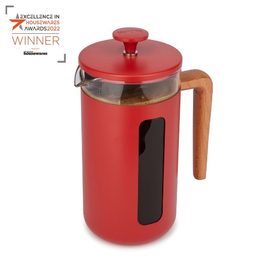 Coffee-maker, made from borosilicate glass, 1L, "Pisa", Red - La Cafetiere