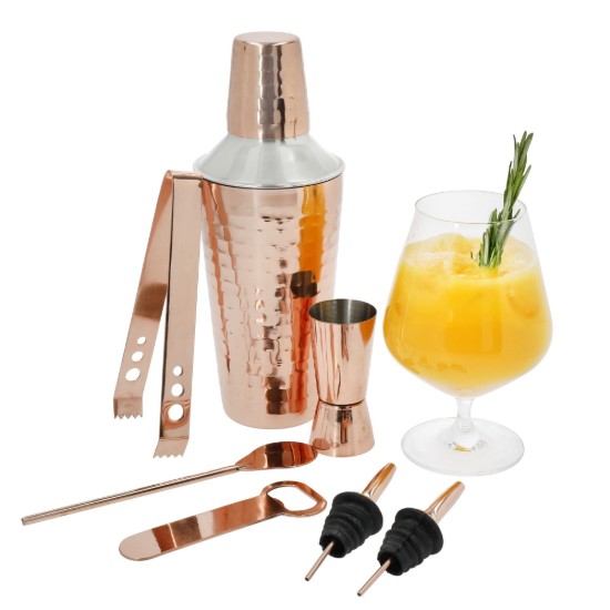 Cocktail set, 7 pieces, stainless steel, Copper - BarCraft