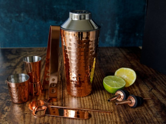Cocktail set, 7 pieces, stainless steel, Copper - BarCraft