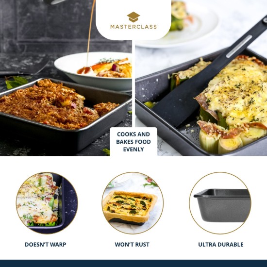 Baking tray, square, steel, 23 x 23 cm, "MasterClass" - Kitchen Craft