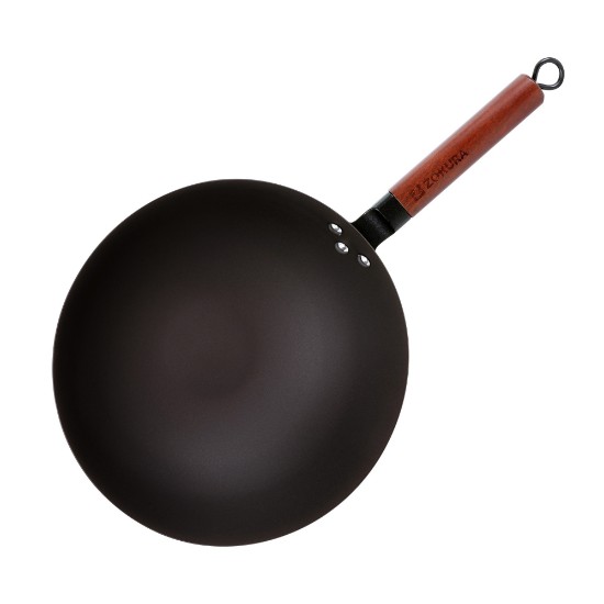 Wok keptuvė, anglinis plienas, 30 cm - Zokura