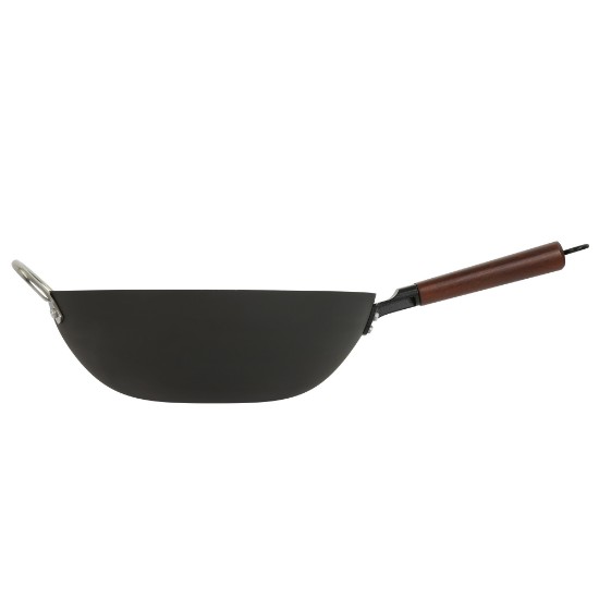 Wok-pannu, hiiliteräs, 32 cm - Zokura