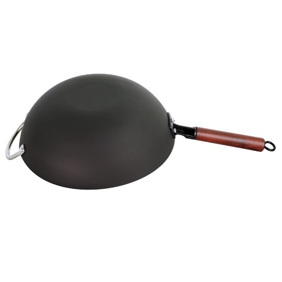 Wok-pannu, hiiliteräs, 32 cm - Zokura