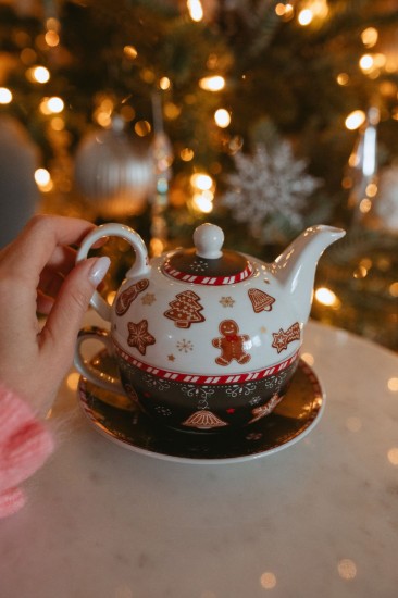 Tea serving set, porcelain, 350 ml, "GINGERBREAD" - Easy Life