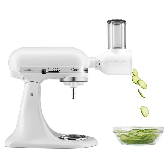 Stand mixer with bowl, 4.3L, with slicer accessory,  Classic, Matte White - KitchenAid