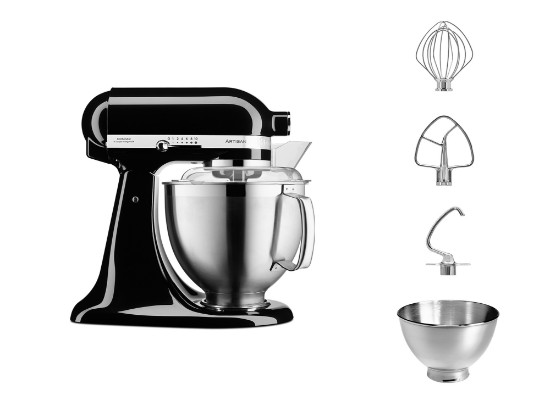 Стојећи миксер са нагибном главом, 4.8Л, Модел 185, Artisan, Onyx Black - KitchenAid