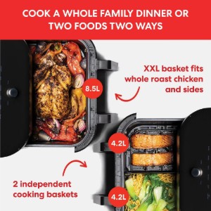 Vrući vazduh dvostruka friteza, 8.5 L / 1700 V, Vortek Plus VersaZone ClearCook - Instant Pot
