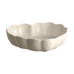 Heart-shaped baking pan, ceramic, 26.5 x 24.5 cm / 1.8 L, Clay - Emile Henry