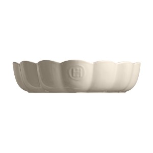 Heart-shaped baking pan, ceramic, 26.5 x 24.5 cm / 1.8 L, Clay - Emile Henry