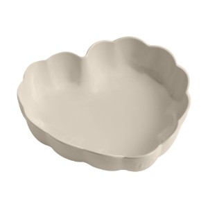 Heart-shaped baking pan, ceramic, 26.5 x 24.5 cm / 1.8 L, Clay - Emile Henry