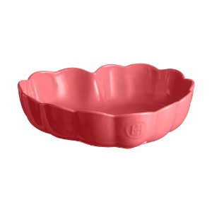 Heart-shaped baking pan, ceramic, 26.5 x 24.5 cm / 1.8 L, Rose Candy - Emile Henry