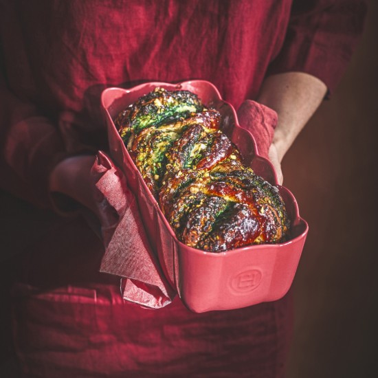 Sponge cake baking pan, ceramic, 28.5 x 13cm / 1.8 L, Rose Candy - Emile Henry