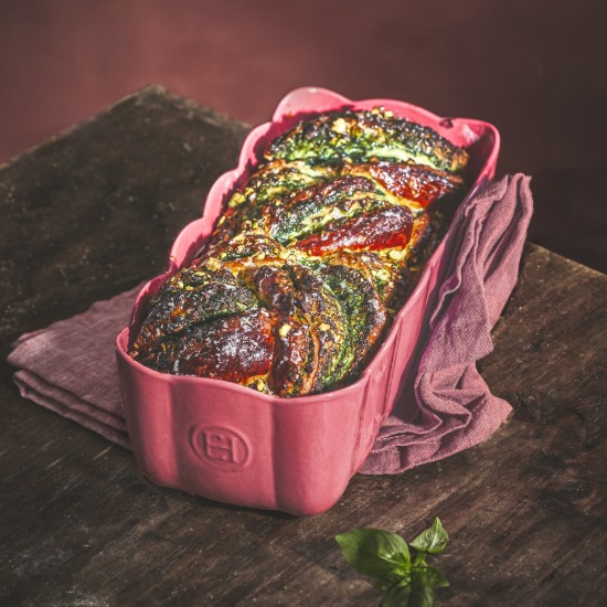 Sponge cake baking pan, ceramic, 28.5 x 13cm / 1.8 L, Rose Candy - Emile Henry