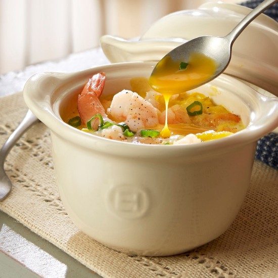 Bowl provided with egg holder, ceramic, 11 cm, Clay - Emile Henry