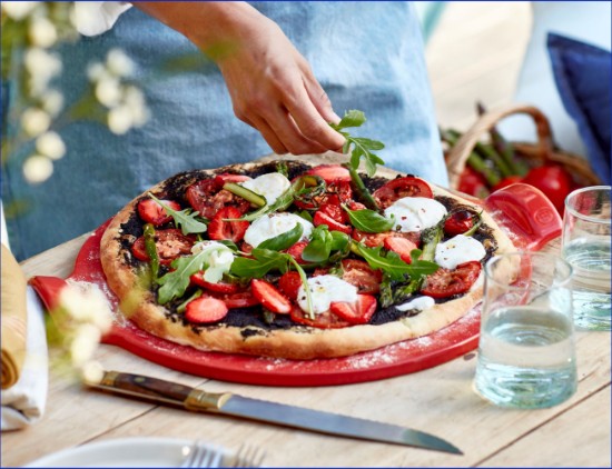 Trej tal-pizza, ċeramika, 36.5 cm, Burgundy - Emile Henry