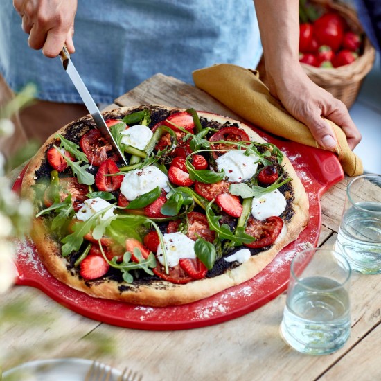 Trej tal-pizza, ċeramika, 36.5 cm, Burgundy - Emile Henry