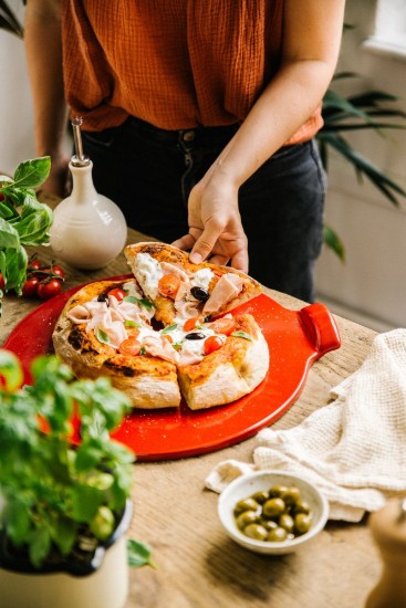 Trej tal-pizza, ċeramika, 36.5 cm, Burgundy - Emile Henry