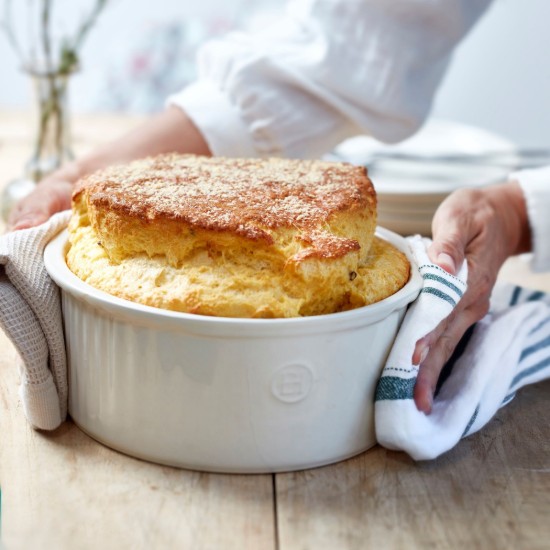 Ceramic souffle baking dish, 23 x 21,5 cm/2,2 l, Clay - Emile Henry