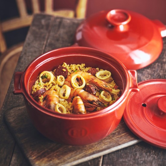 Olla para cocinar arroz, cerámica, 25,5 cm/2,5 L, Burgundy - Emile Henry