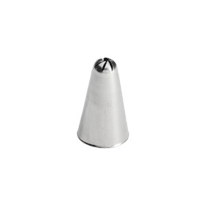 Pastry nozzle, rose shape, 8 teeth, stainless steel, 8 mm - de Buyer