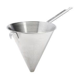 Chinese conical strainer, with micro-perforations, 21 cm - "de Buyer"