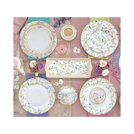 Set de 2 tazas de café con platillos, porcelana, 80 ml, "Birds Melody" - Nuova R2S