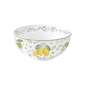 Bowl, porcelain, 23 cm, "Fleurs et Citrons" - Nuova R2S