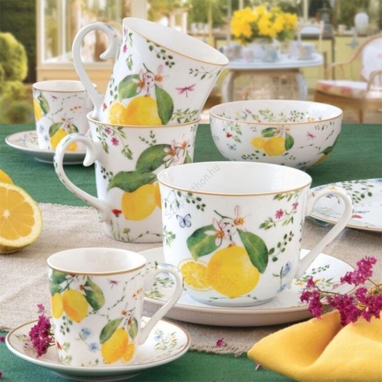 Bļoda, porcelāns, 23 cm, "Fleurs et Citrons" - Easy Life
