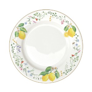 Plochá deska, porcelán, 26,5 cm, "Fleurs et Citrons" - Nuova R2S