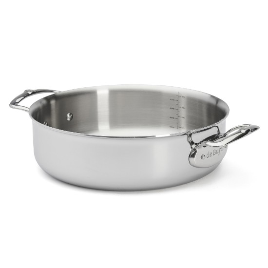 "Affinity" sauté pan with 2  handles, 28 cm / 4.6 l, stainless steel - "de Buyer" brand