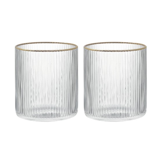 Set of 2 drinking glasses, made from glass, 320 ml, "Gold" - Nuova R2S