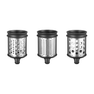 Set of 3 cylindrical graters for shredding cheese and vegetables - KitchenAid brand