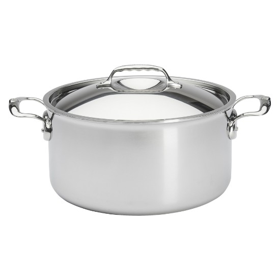 Rostfri kastrull med lock, 5-Ply, 28cm/8,5L, "Affinity" - de Buyer