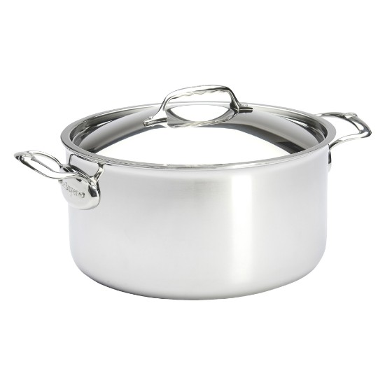 Rostfri kastrull med lock, 5-Ply, 28cm/8,5L, "Affinity" - de Buyer