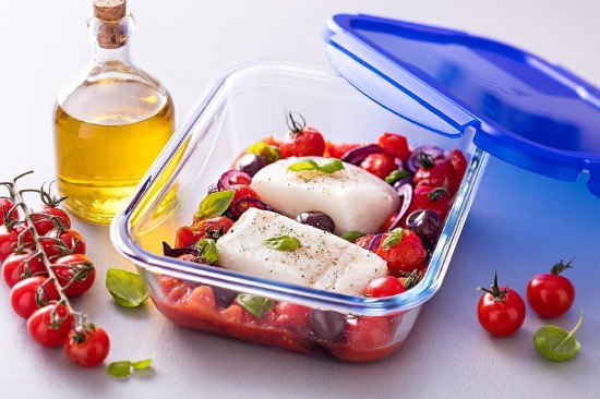 Rectangular glass food container, with airtight lid, heat-resistant glass, 30x23cm/3.5L, "Cook&Go" - Pyrex
