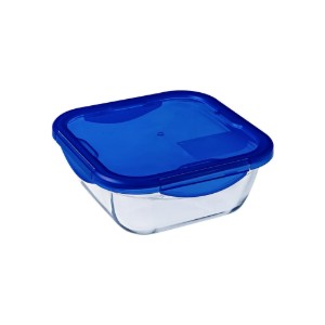 Kandiline toidukarp, õhukindla kaanega, kuumakindel klaas, 16x16cm/0.8L, "Cook&Go" - Pyrex
