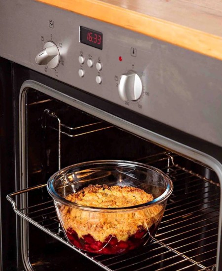 Round food container, with airtight lid, heat-resistant glass, 15cm/0.7L, "Cook&Go" - Pyrex