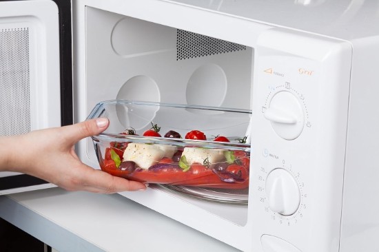 Set med 2 rektangulära matbehållare, med lufttätt lock, värmebeständigt glas, 0,8L/1,9L, "Cook&Go" - Pyrex