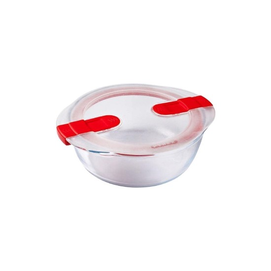 Yuvarlak yemek kabı, kapaklı, ısıya dayanıklı cam, 18cm/1L, "Pişir ve Isıt" - Pyrex