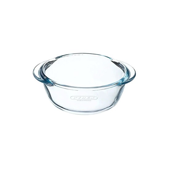 Rund madbeholder, med låg, varmebestandigt glas, 18cm/1L, "Cook&Heat" - Pyrex