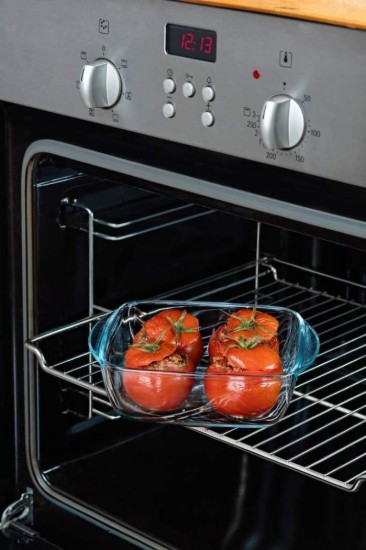 Square food container, with lid, heat-resistant glass, 25x22cm/2.2L, "Cook&Heat" - Pyrex