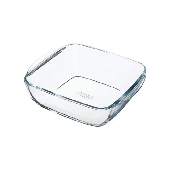 Recipiente quadrado para alimentos, com tampa, vidro resistente ao calor, 25x22cm/2.2L, "Cook&Heat" - Pyrex