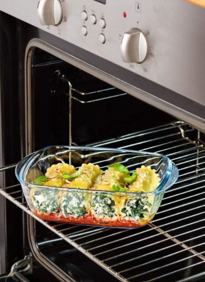 Rectangular food container, with lid, heat-resistant glass, 23x15cm/1.2L, "Cook&Heat" - Pyrex