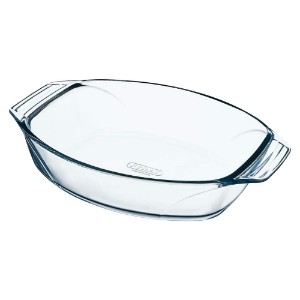 Mias ubhchruthach, gloine teas-resistant, 38 x 27 cm / 4 L, "Let's Share" - Pyrex