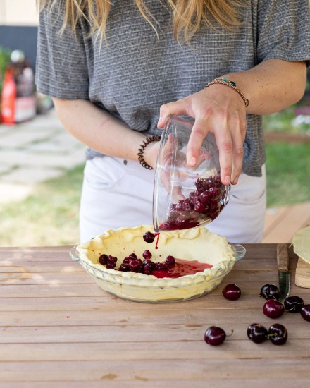 Tortes cepšanas paplāte, ar rokturiem, karstumizturīgs stikls, 26x23cm/1,3L, "Iconics" - Pyrex