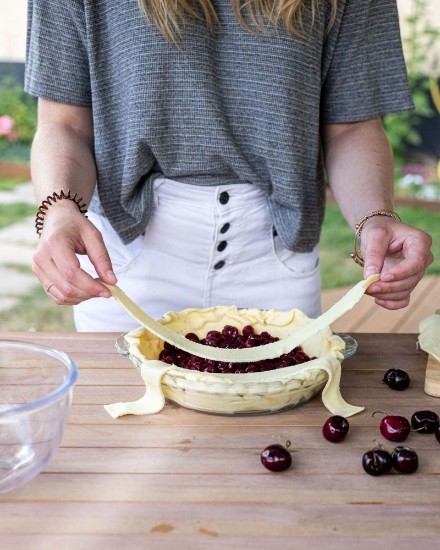 Tortes cepšanas paplāte, ar rokturiem, karstumizturīgs stikls, 26x23cm/1,3L, "Iconics" - Pyrex