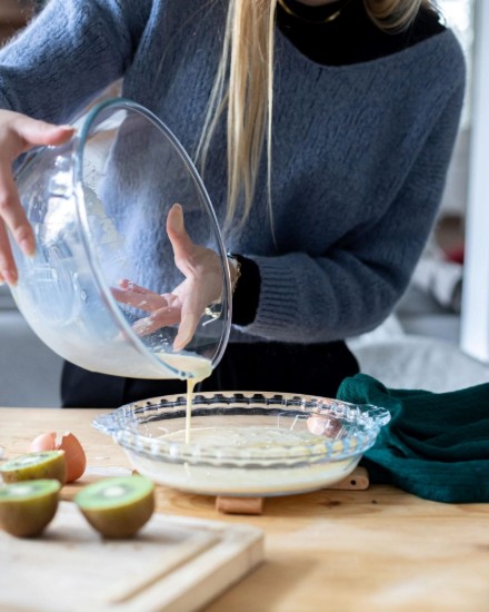 Tart baking tray, with handles, heat-resistant glass, 26x23cm/1.3L, "Iconics" - Pyrex