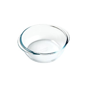 Round dish suitable for air fryers, 5 L, heat-resistant glass, 18cm/1L - Pyrex