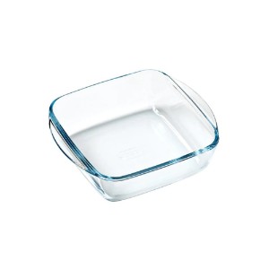 Firkantet fad velegnet til airfryers, 5,6L, varmebestandigt glas, 20x17cm/1L - Pyrex